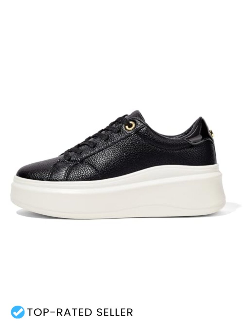 Platform Fashion Sneakers Thick Sole Faux Leather Lace-Up